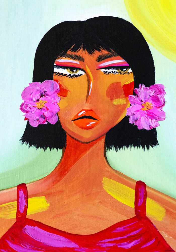 Levendig bloemenportret door Amy Straley