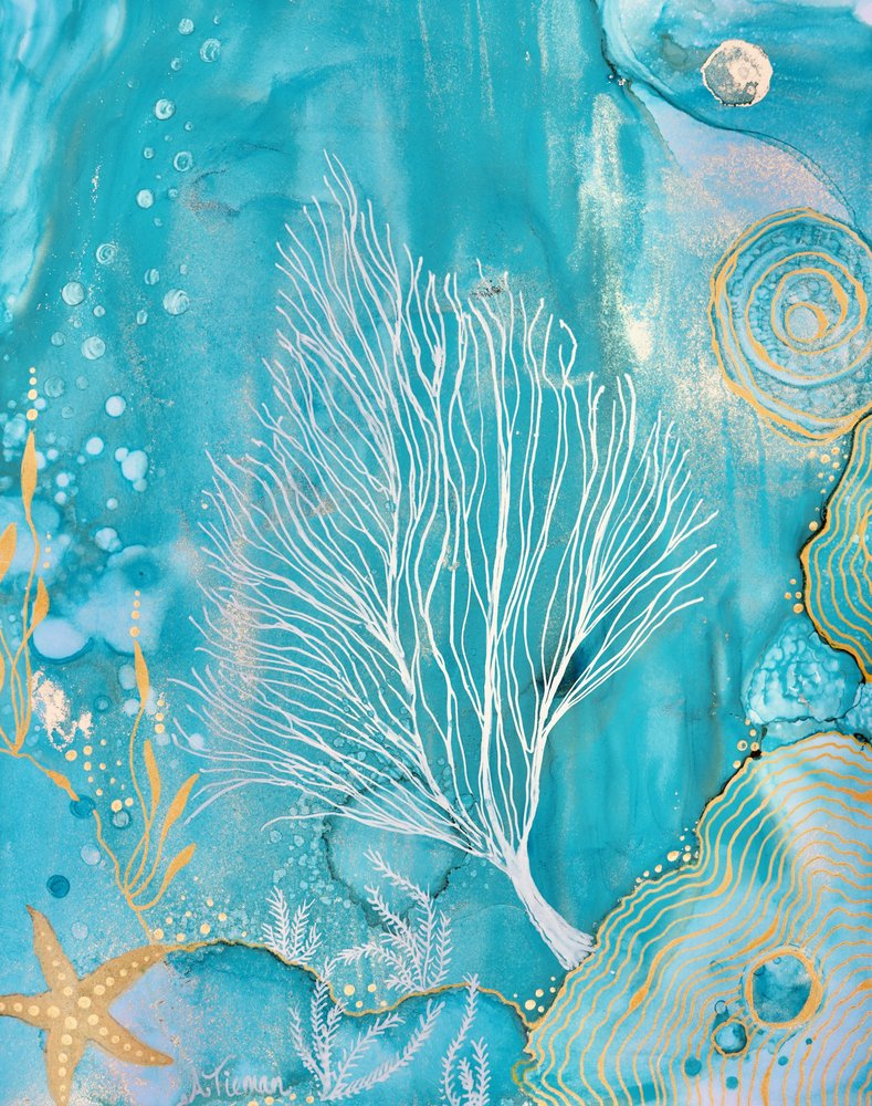 Ocean Coral Serenity door Amy Tieman