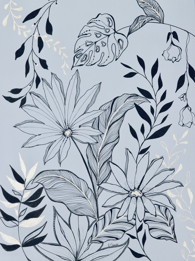 Rustgevend tropisch gebladerte door Amy Tieman