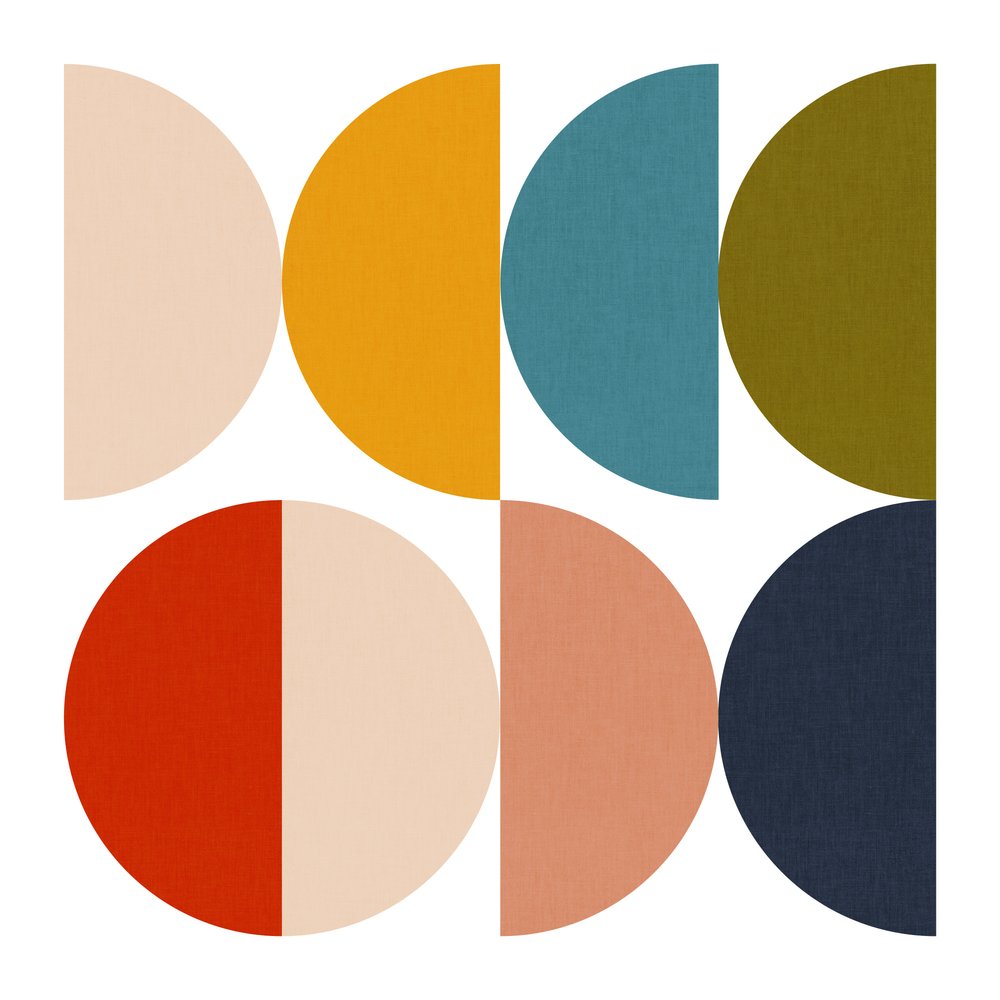 Geometrisch kleurenspel uit het midden van de vorige eeuw door Ana Rut Bre