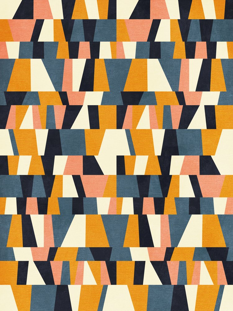 Rainbow Plus Shapes  Blauw Mosterd14 door Ana Rut Bre