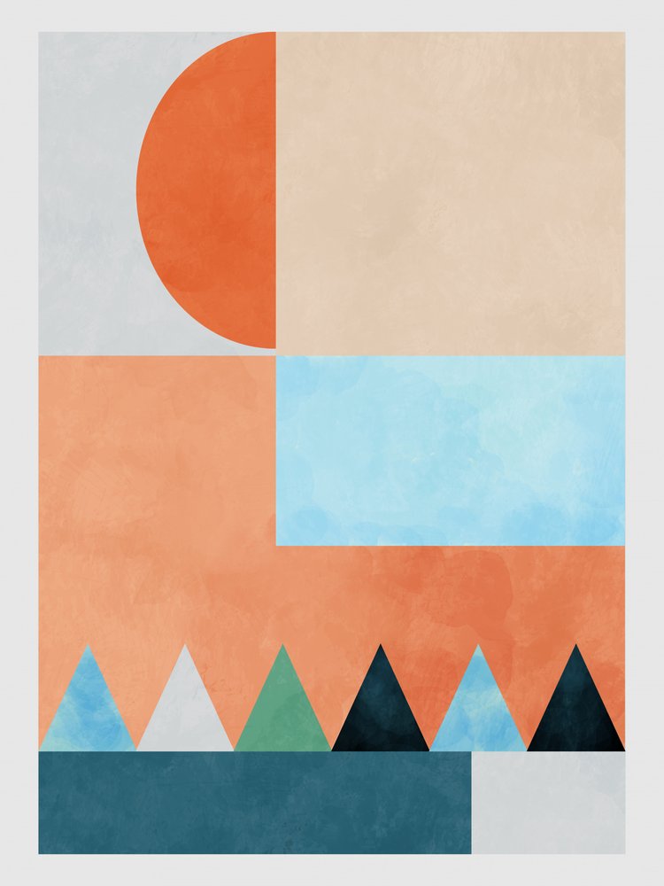 Spaces Bleu Driehoek door Ana Rut Bre