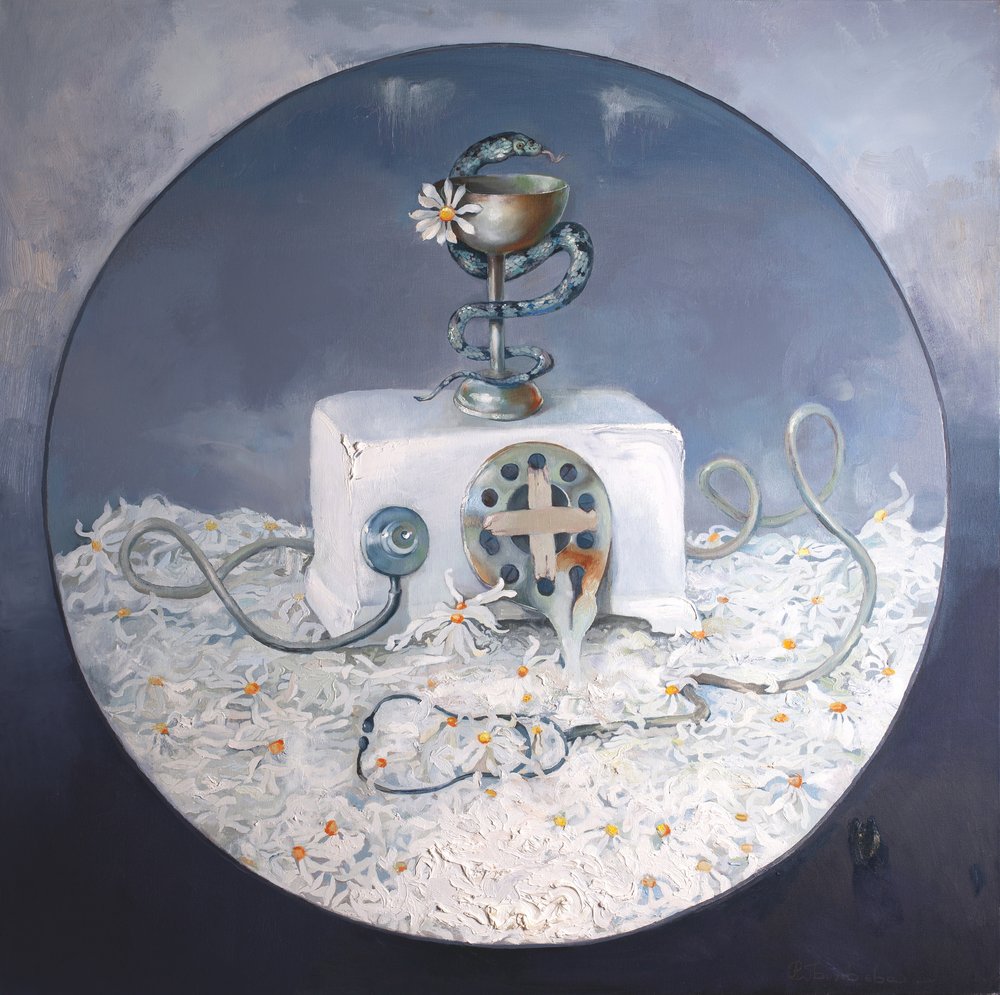 Madeliefjes als medische symbolen door Anastasiia Grygorieva