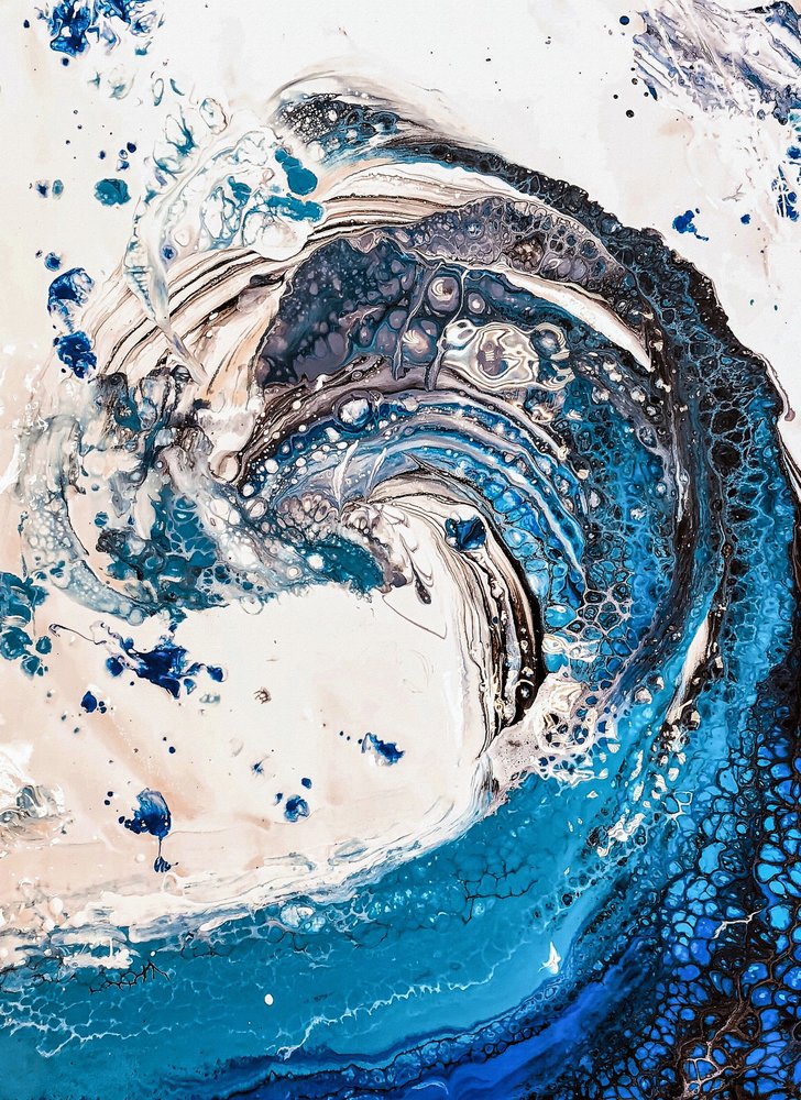 Abstracte oceaangolf door Anda Bieza