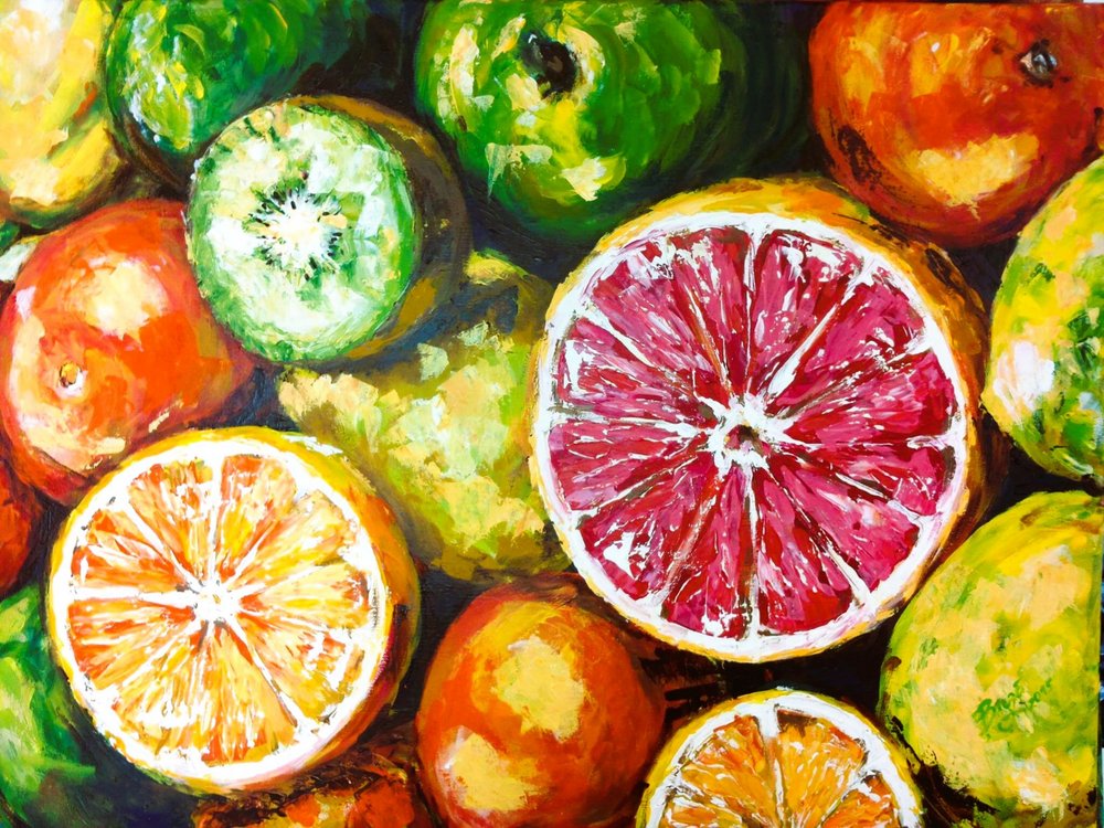 Een levendige mix van citrusvruchten door Anda Bieza