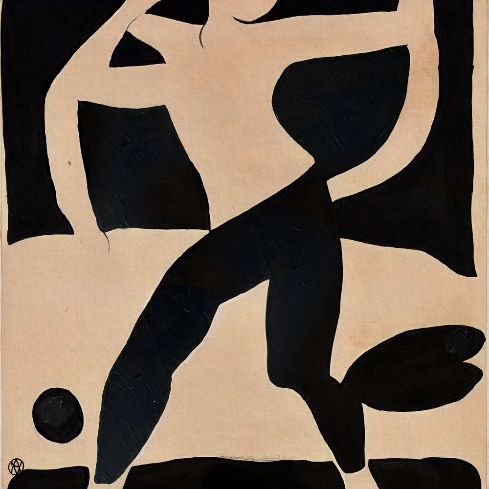 Dynamische abstracte figuur door André Viana