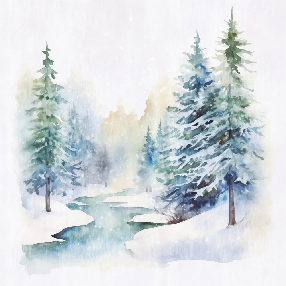 Winterbeek in het bos door Andrea Haase