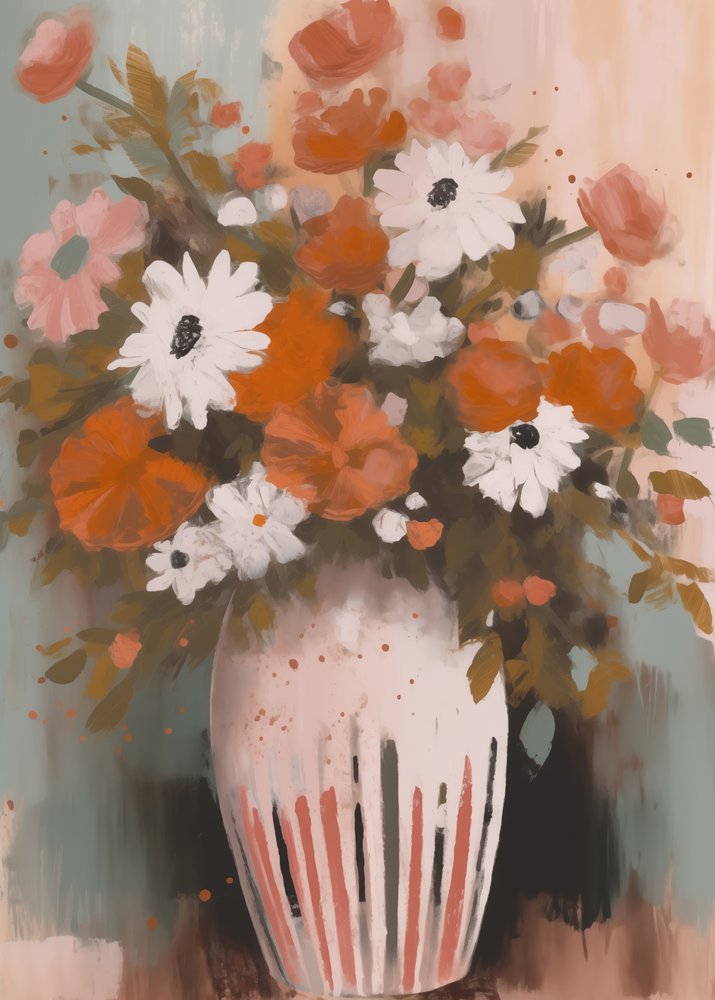 Kleurrijke bloemenvaas door Andreas Magnusson