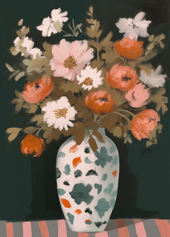 Kleurrijke bloemen in een vaas door Andreas Magnusson