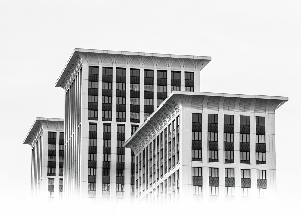 Minimalistische stadsarchitectuur door Andrey Kotov