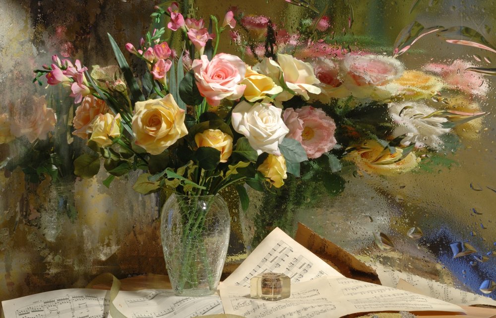 Romantische regenrozen door Andrey Morozov