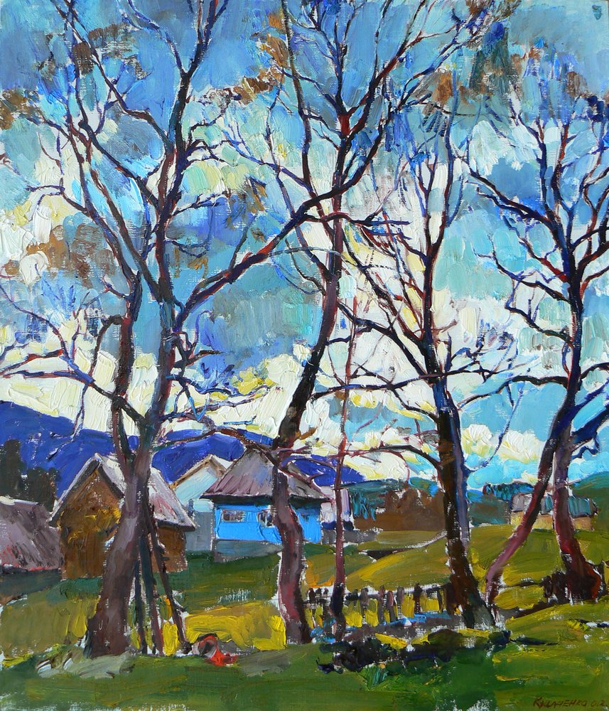 Mountain Village Lente door Andrii Kutsachenko