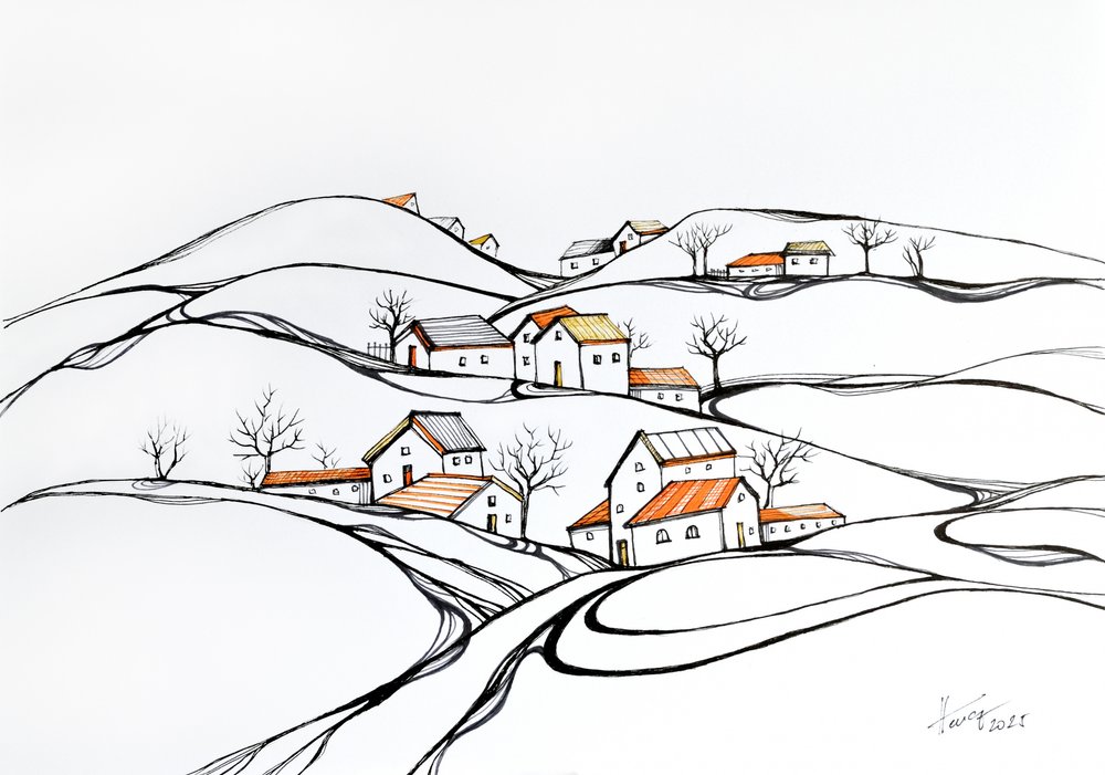 Winterdorp Hills door Aniko Hencz