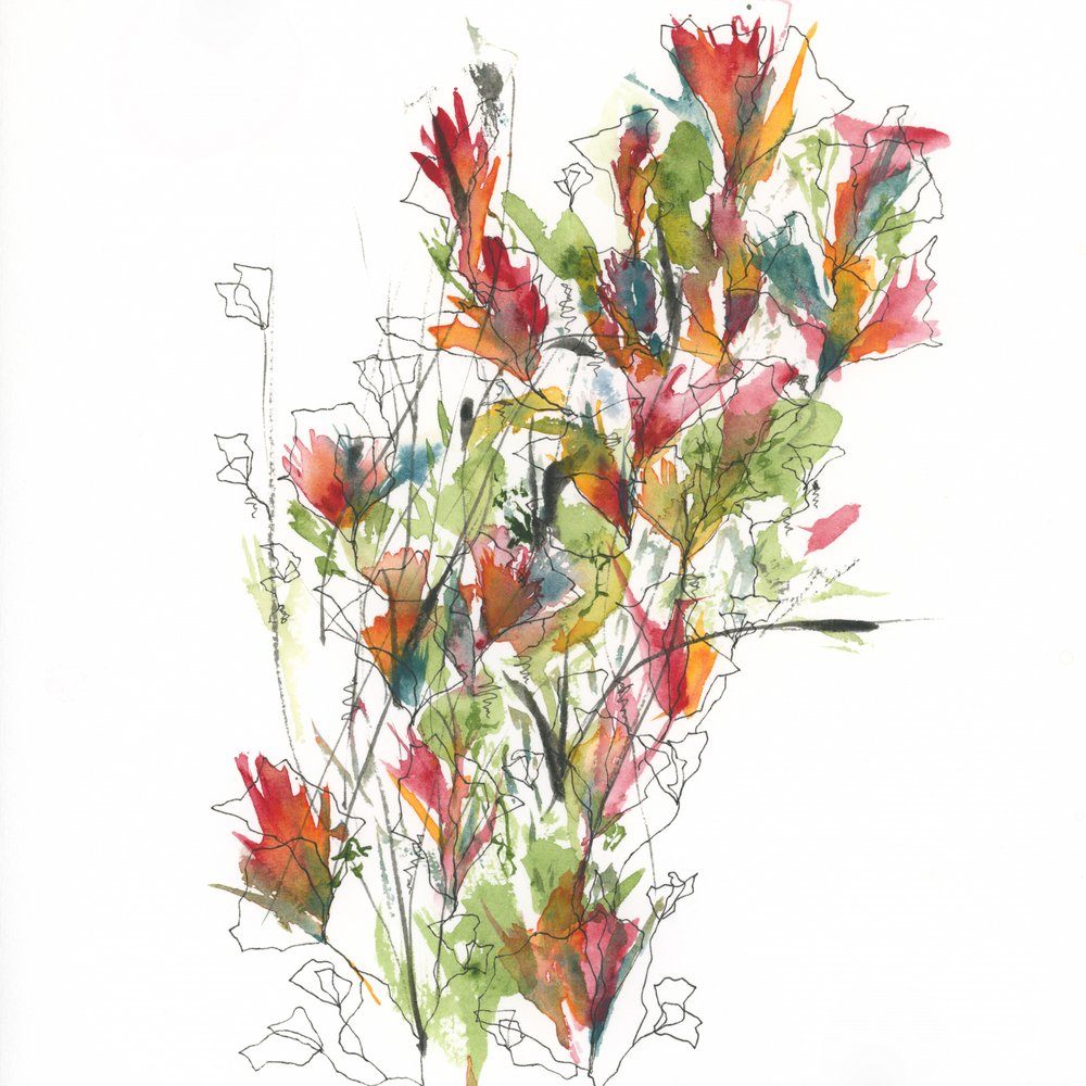 Levendige bloemen in aquarel door Ankie Kooi