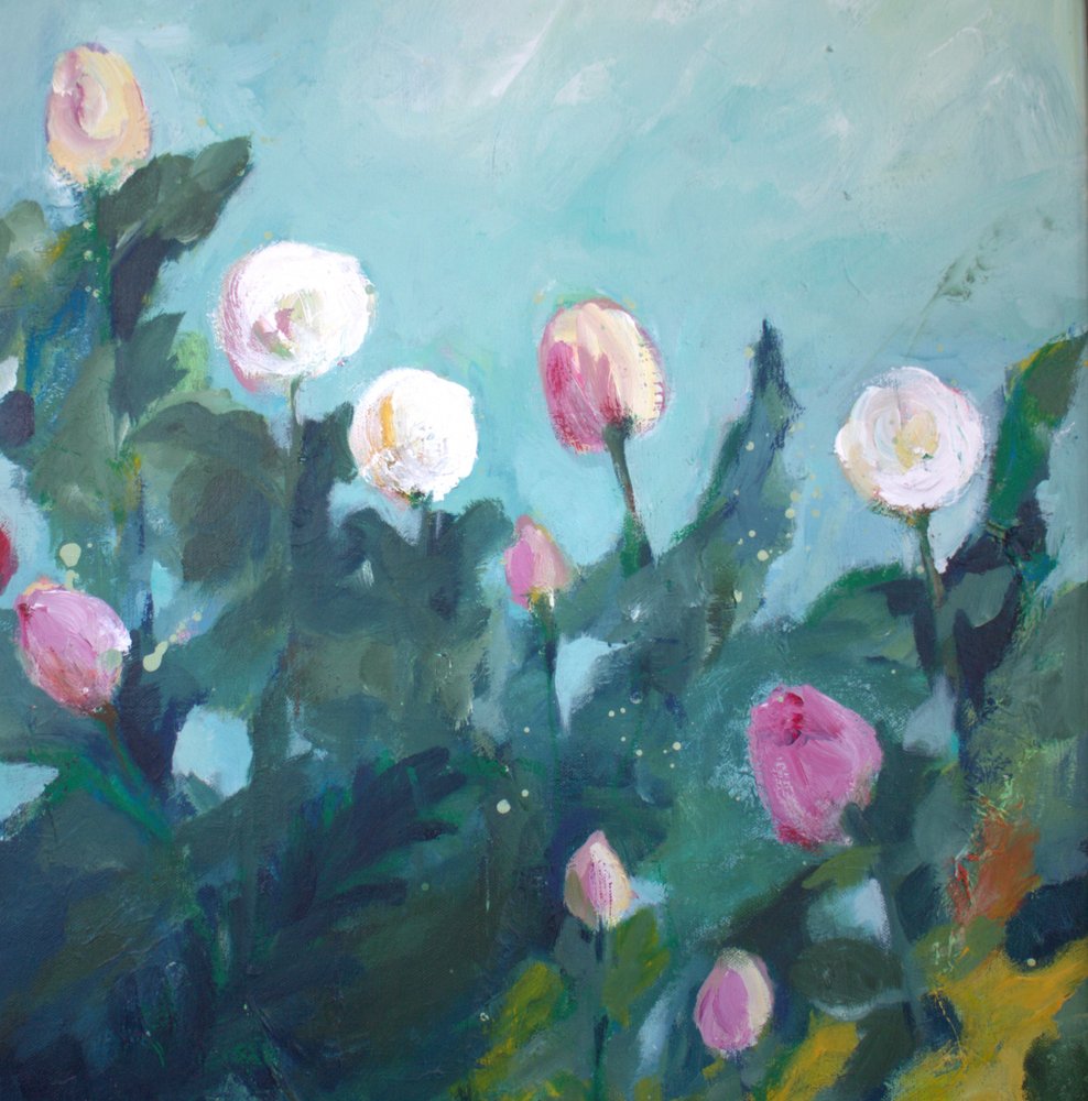 Bloeiende tuinbloemen door Anna-Karin Bergius