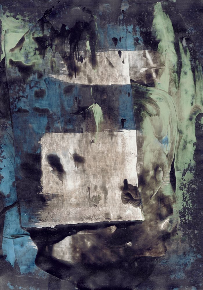 Moderne blauwgroene lagen door Annick