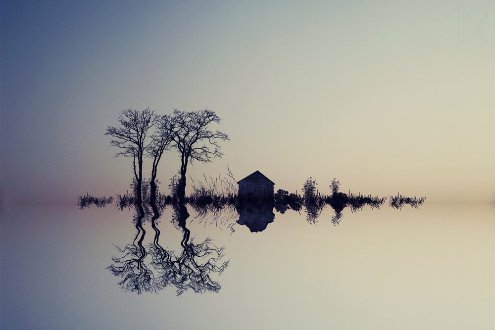 Rustige waterweerspiegeling door Asef Azimaie