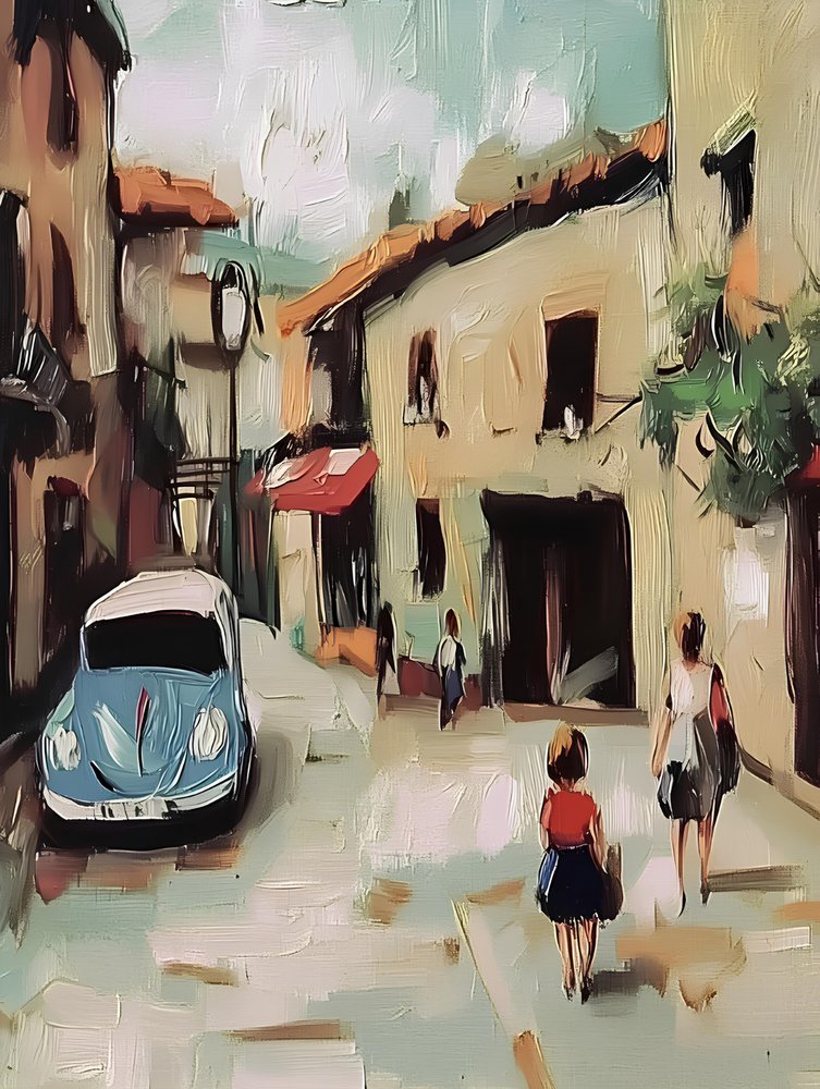 Charmant Europees straatbeeld door Avanesova Elena