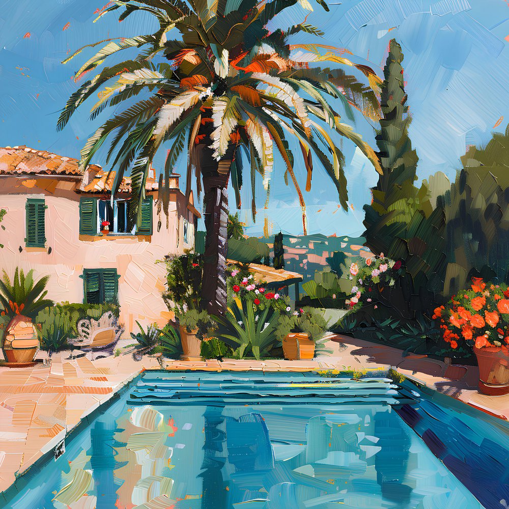 Villa aan het zwembad in mediterrane stijl door Avanesova Elena
