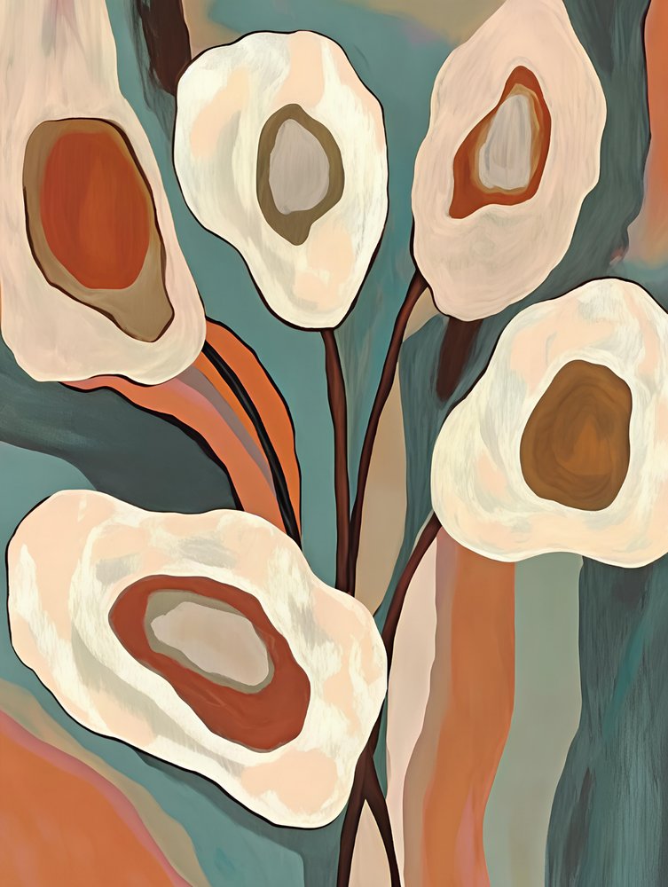 Moderne, aardse botanische accenten door Avanesova Elena