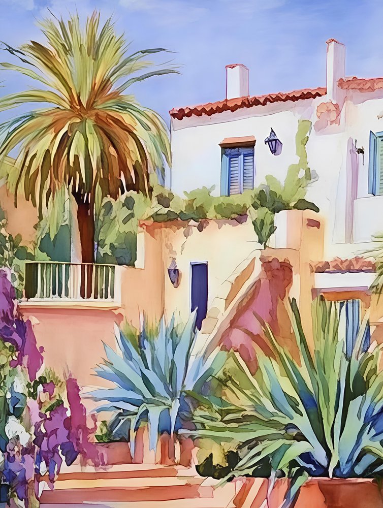 Zonnige mediterrane villa door Avanesova Elena