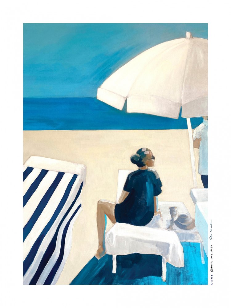 Rust op het strand door Awol Art Alex