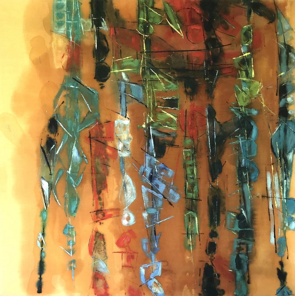 Kleurrijke abstracte zuilen door Barbara Piatti