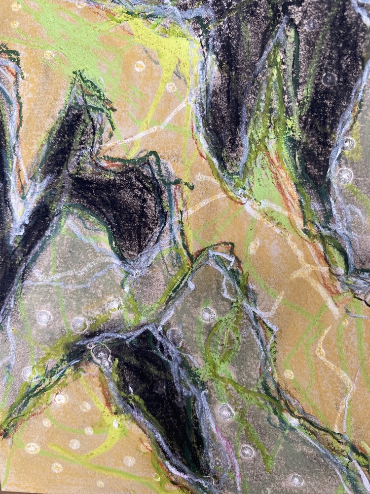 Abstract aards landschap door Berit Pihl