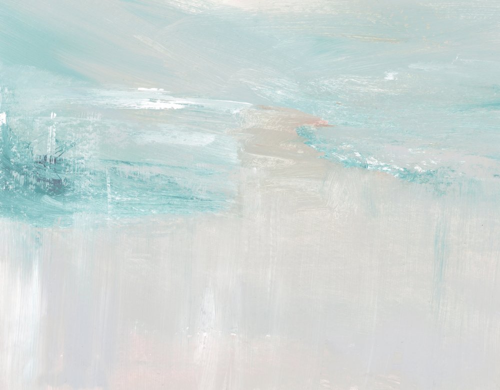 Rustige blauwe penseelstreken door Breanna Megan Studio