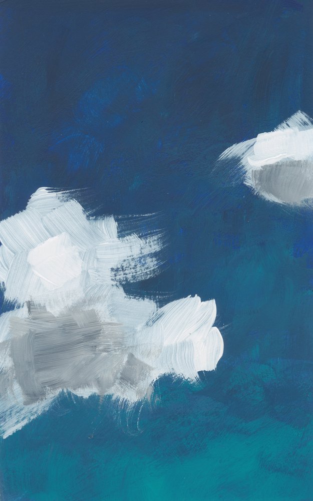 Abstract: Blauwe wolken door Bronwyn Baker