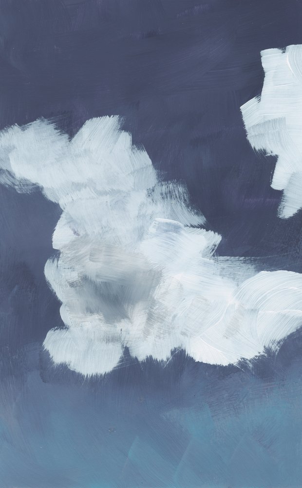 Dromerige blauwe wolken door Bronwyn Baker