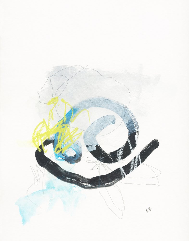 Dynamische abstracte wervelingen door Bronwyn Baker