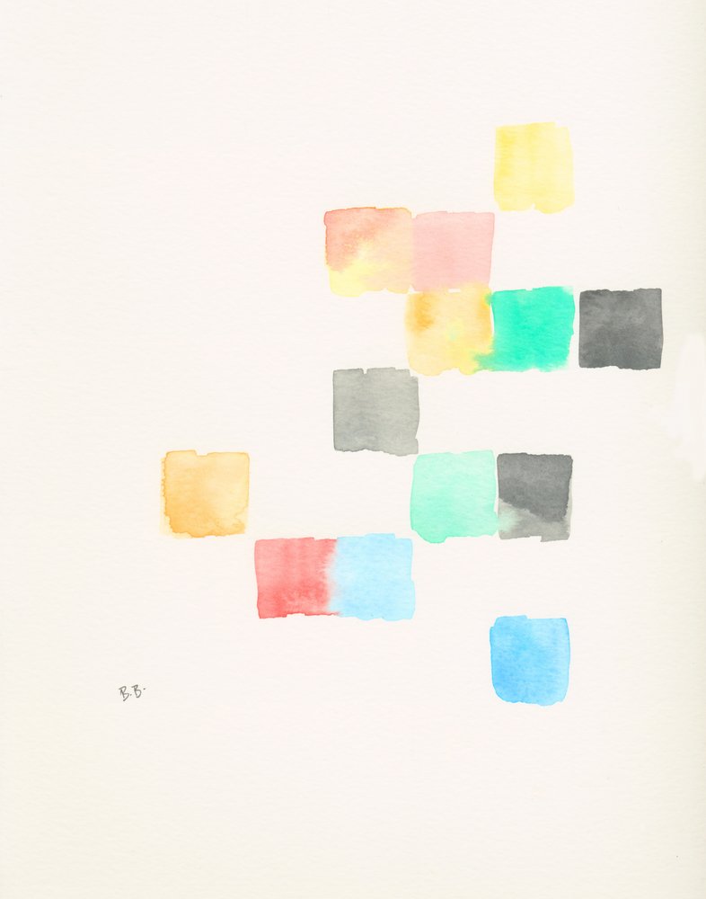 Pastelkleurige blokken door Bronwyn Baker