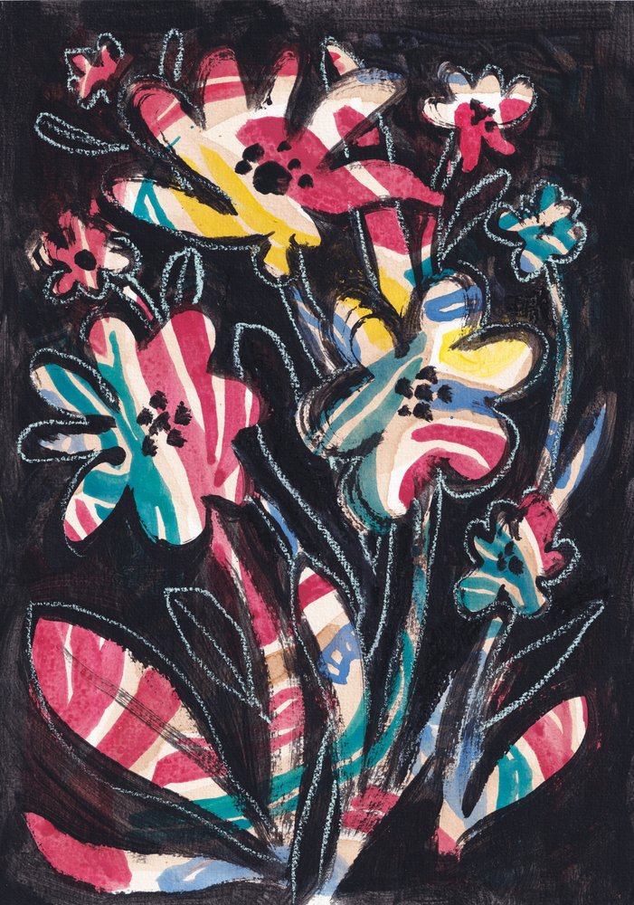 Kleurrijke gestreepte bloemen door Catalina Somolinos