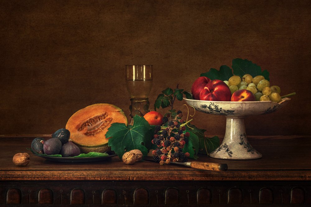 Klassiek fruitstilleven door Christian MARCEL