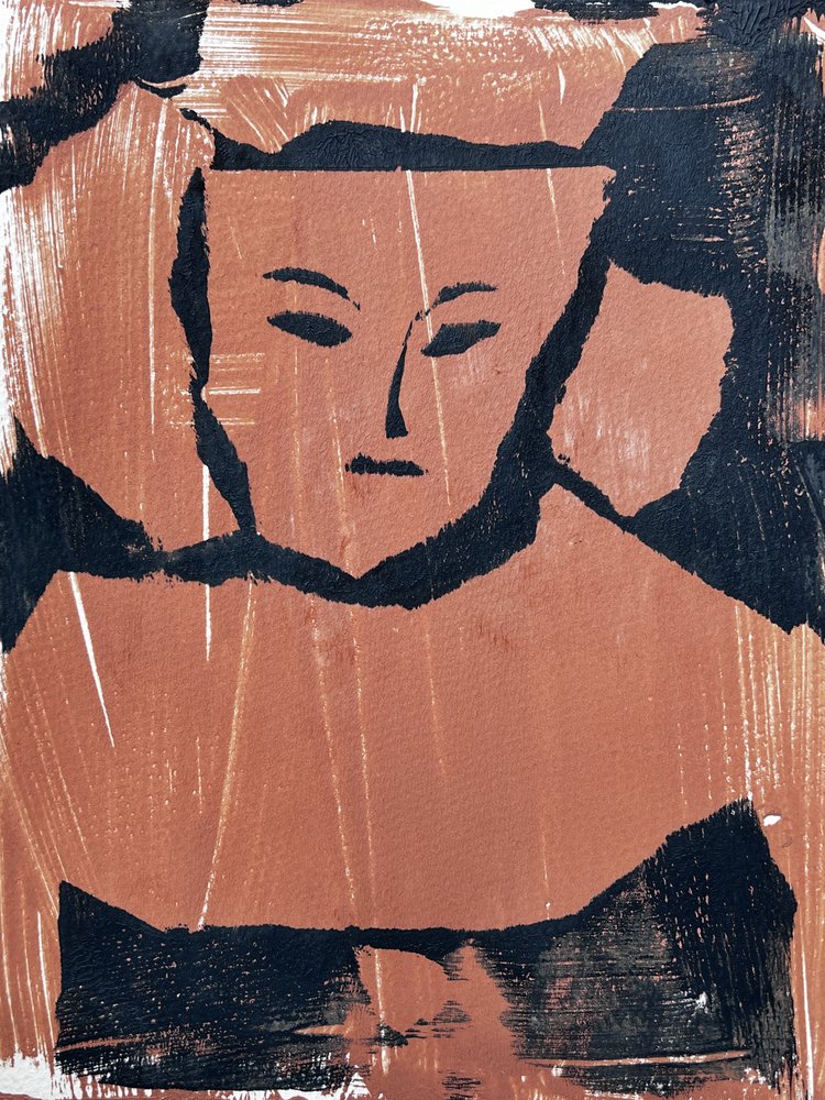 Rustig abstract gezicht door Christina Misuro