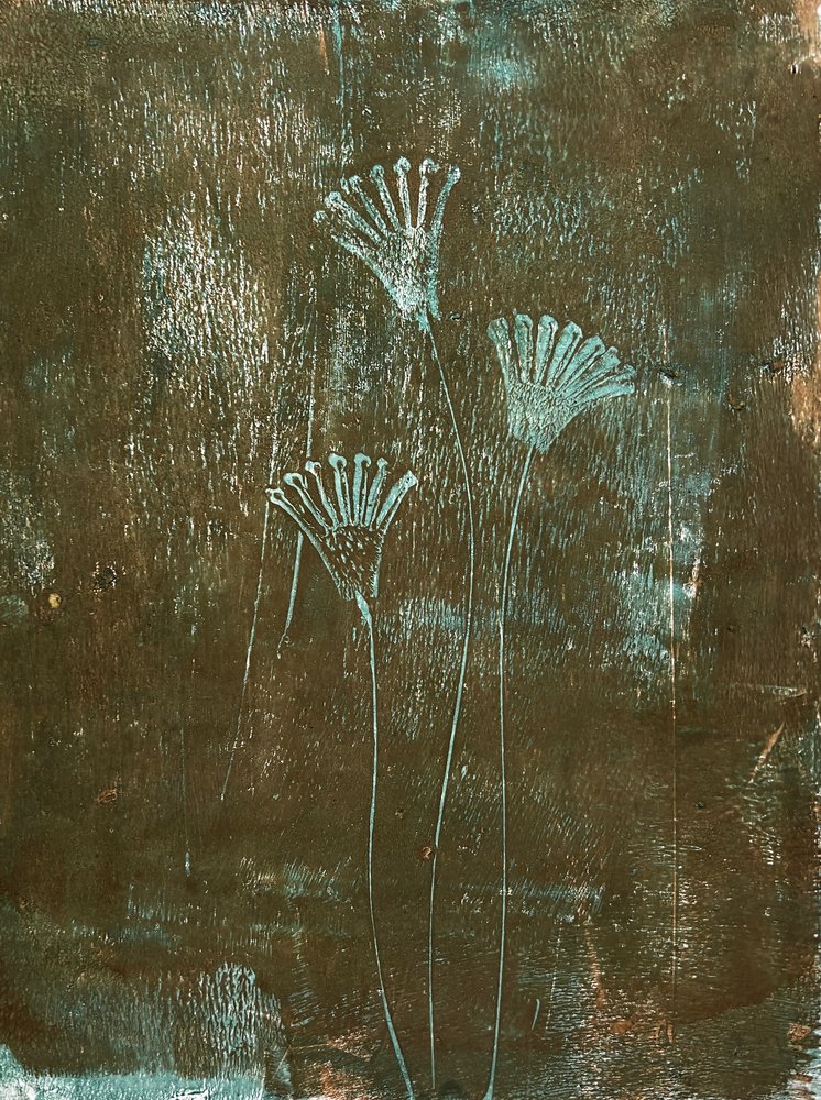 Turquoise bloem door Christina Misuro