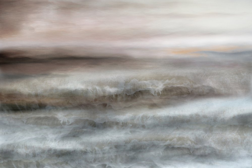 Abstracte afbeelding van oceaangolven door Christina Sillen