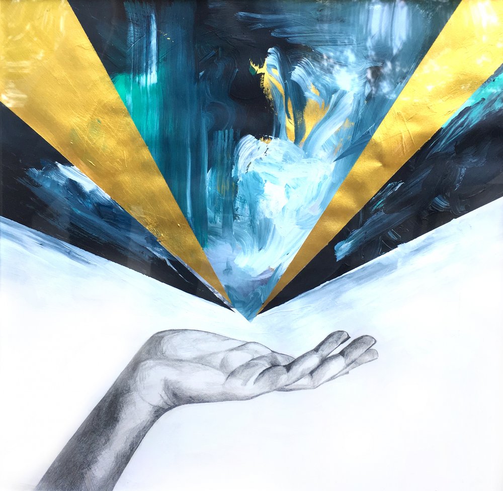 Open Hand Gouden Licht door Christine Lindstrom