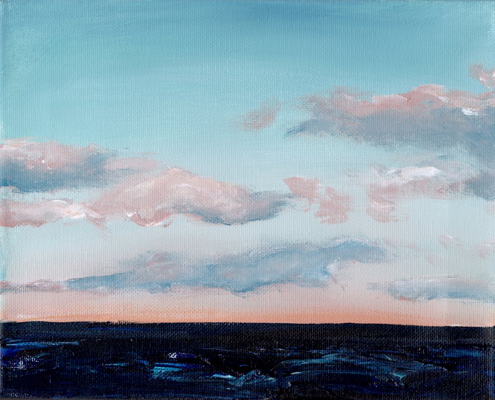 Pastelkleurige oceaanhorizon door Christine Lindstrom