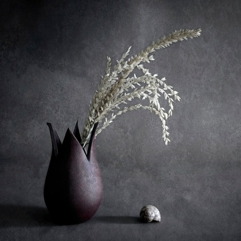 Donker botanisch stilleven door Cicek Kiral