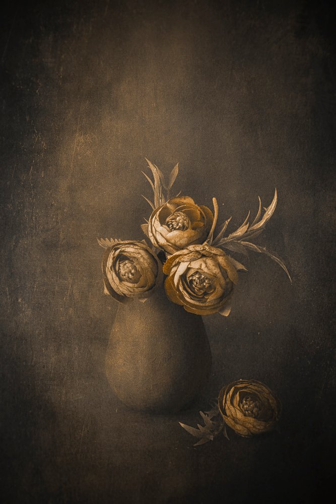 Vintage bloemstilleven door Cicek Kiral