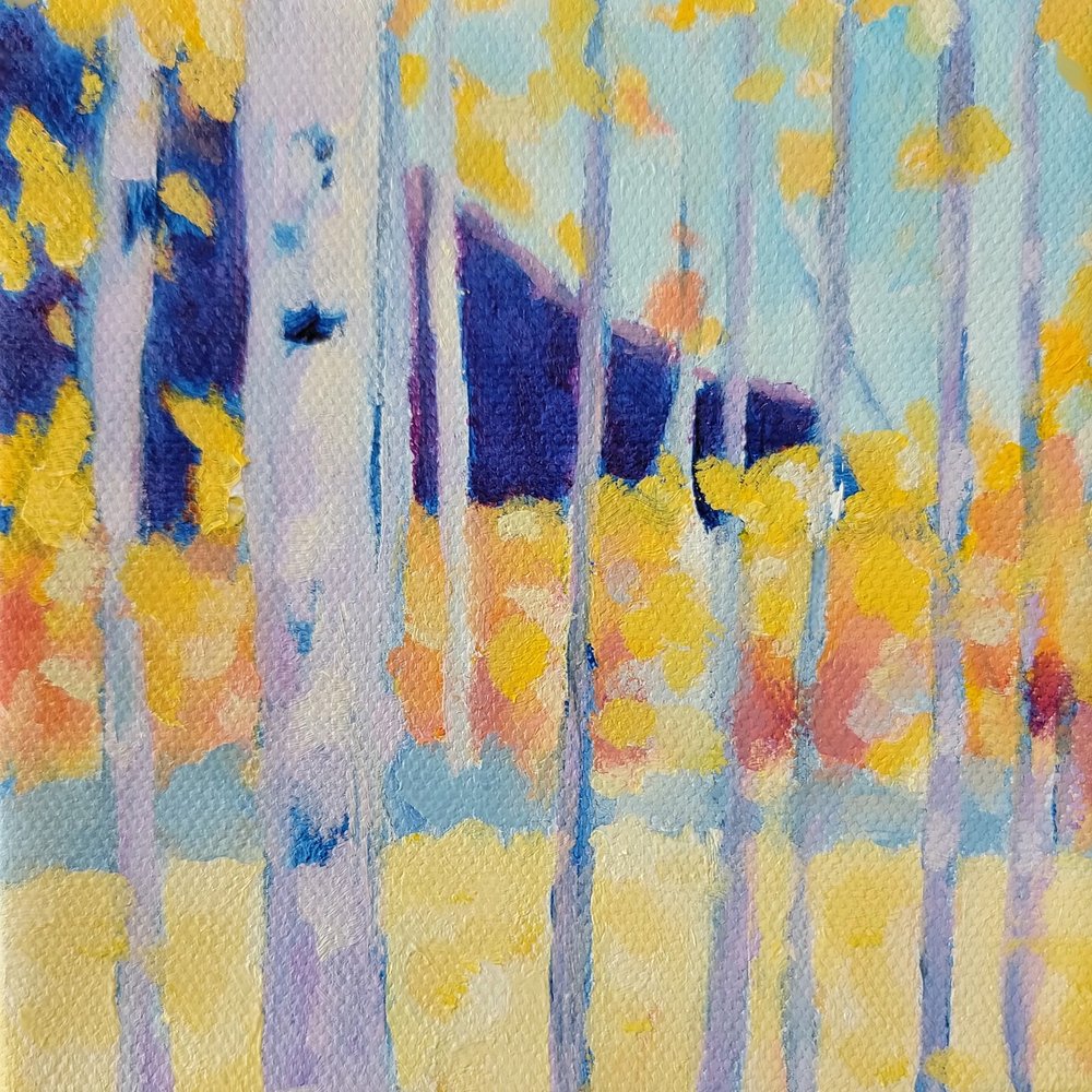 Een kleurrijk herfstbos door Claire Whitehead