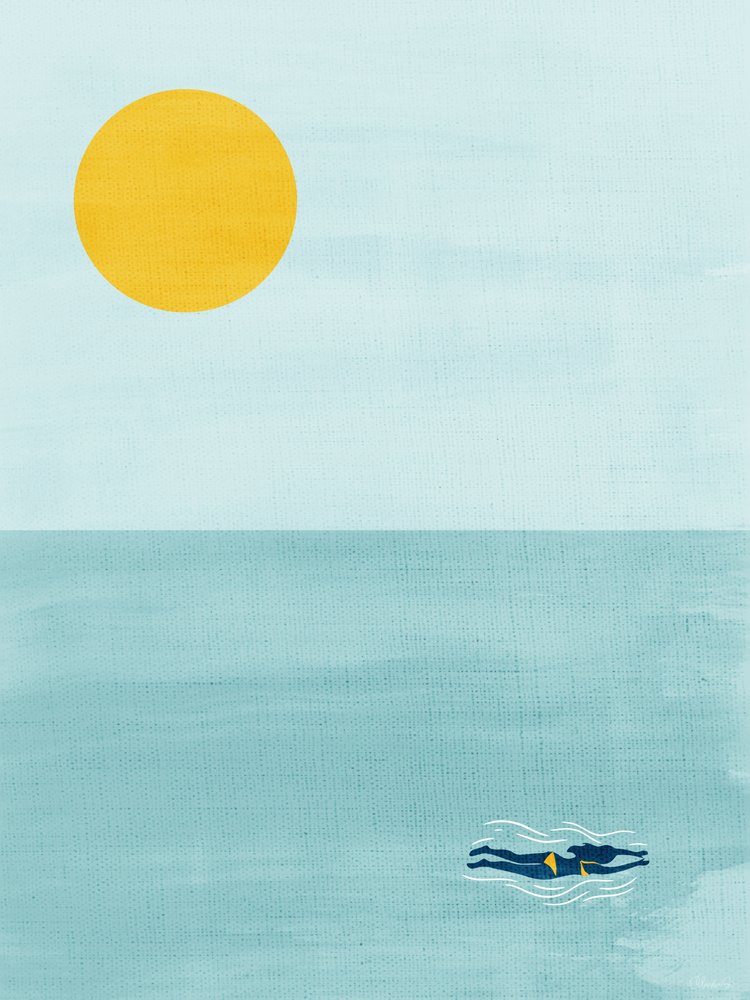 Ocean Sun-zwemmer door Claudia Spano'