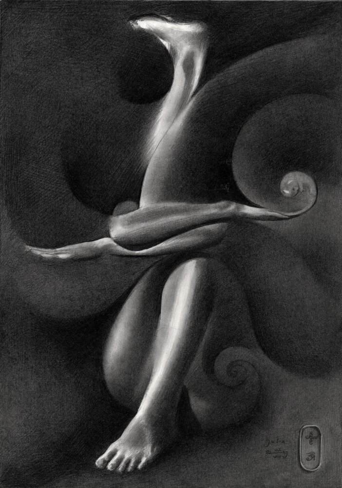 Elegante surrealistische figuur door Corné Akkers
