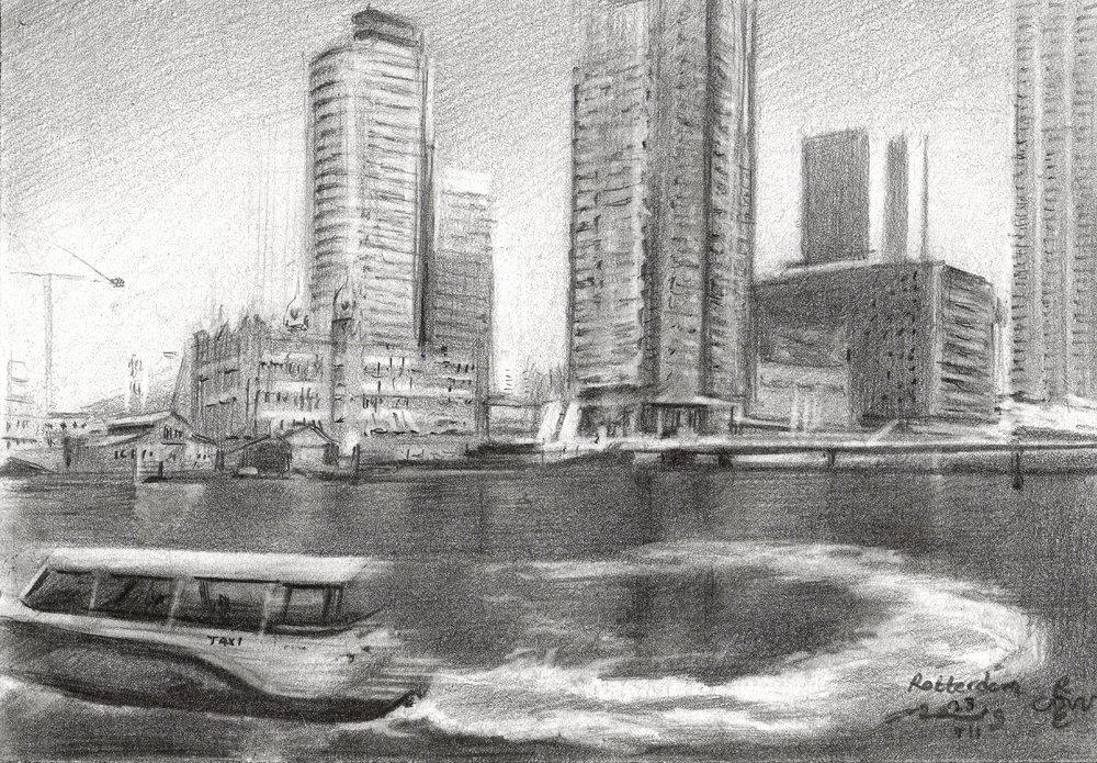 Stadsbeeld van Rotterdam door Corné Akkers