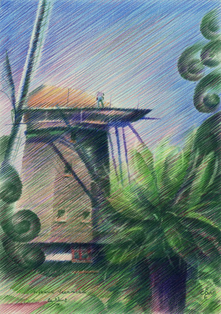 Tekening van Windmill Vista door Corné Akkers