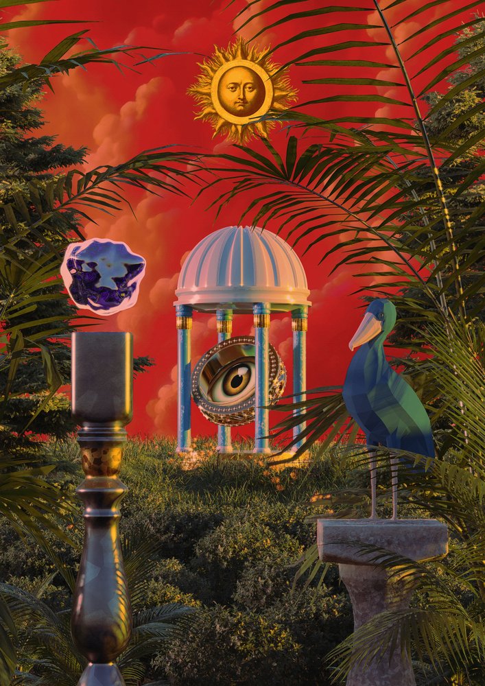 Surrealistische tropische tuin door CosmoZach