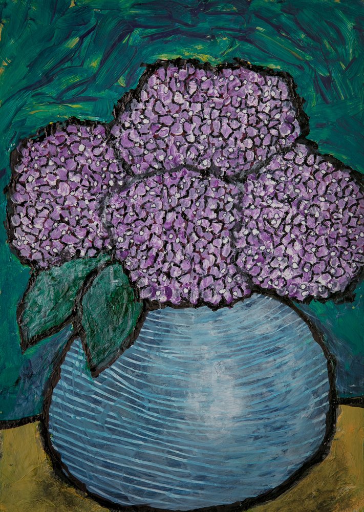 Levendige paarse hortensia’s door Dale Hefer & Family