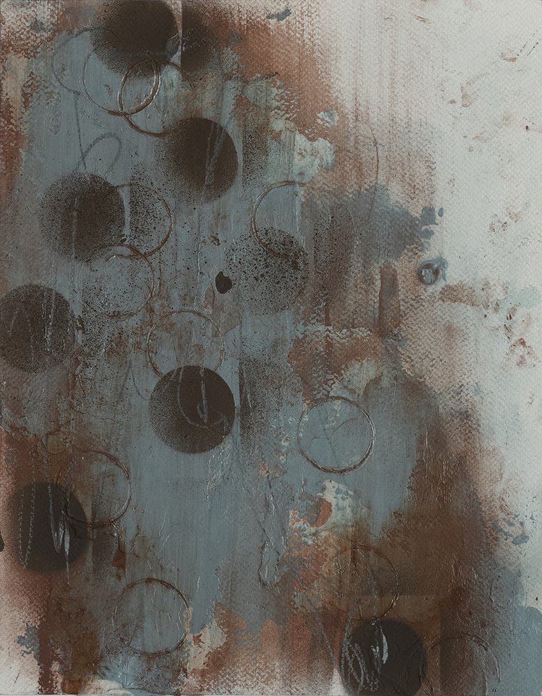 Abstracte cirkel in verweerde stijl door Deb Chaney